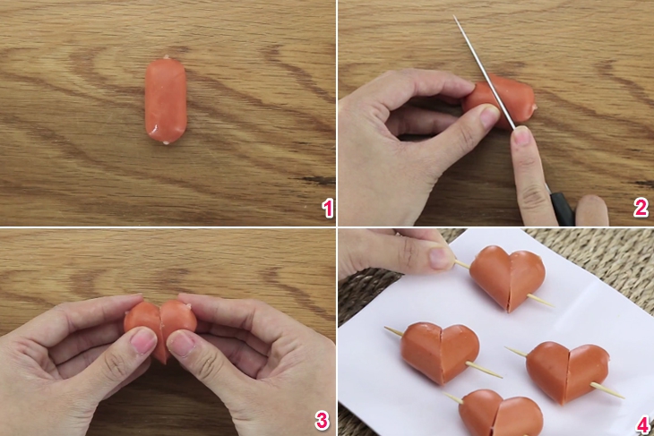 một số mẹo trang trí món ăn ngày valentine
